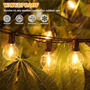 BRIGHTEVER 200FT OUTDOOR STRING LIGHTS DIMMABLE LED OUTSIDE PATIO LIGHTS G40 - Like New