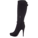 G BY GUESS WOMENS DESTYNN 2 FAUX SUEDE KNEE-HIGH BOOTS - SIZE: WOMEN 10 - BLACK - Like New