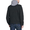 LEVI'S MEN'S WASHED COTTON HOODED MILITARY JACKET MEN XL BLACK - Brand New
