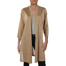 10704120 Anne Klein Women's Side Split Cardigan Sweater D18-GOLD L - Like New