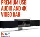 Poly Studio 4K Video System Speaker Bar Small & Medium Conference - Black Like New