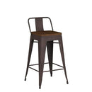 HAOBO Home 24" Metal Bar Stools Counter Height Stool Set of 4 B075RV43RP -NEW - Brand New