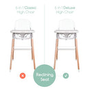 Children Of Design Classic Non-Reclinable 6 in 1 Baby High Chair - Grey/White - Like New