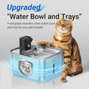 DOWNYPAWS STAINLESS STEEL FURSINK CAT WATER FOUNTAIN BATTERY 101 OZ/3L - BLACK - Like New