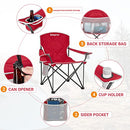 KINGCAMP PORTABLE FOLDING CAMPING QUAD CHAIR OVERSIZED FULLY CUSHIONED - RED - Like New
