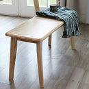 Lavinia Canberra 37.4" Wooden Dining Bench Solid Malaysian Oak - Natural Oak - Like New