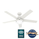 HUNTER FAN COMPANY AERODYNE CEILING FAN 52" - FRESH WHITE - Like New