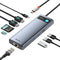 BASEUS 9-IN-1 USB-C Hub Docking Station Ethernet Ohm Gray BS-OH047 - Brand New