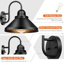 BRIGHTEVER Gooseneck Outdoor Wall Sconces 2-Pack 10.23" Large - Black - Like New