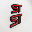 GENERIC METAL ST EMBLEM CAR BADGE RACING SPORT 3D STICKER DECAL [2 INCLUDED] - Like New