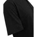 JAMES TAILOR MEN'S SHORT SLEEVE KNIT BUTTON DOWN SHIRT - SIZE: MEN L - BLACK - Like New