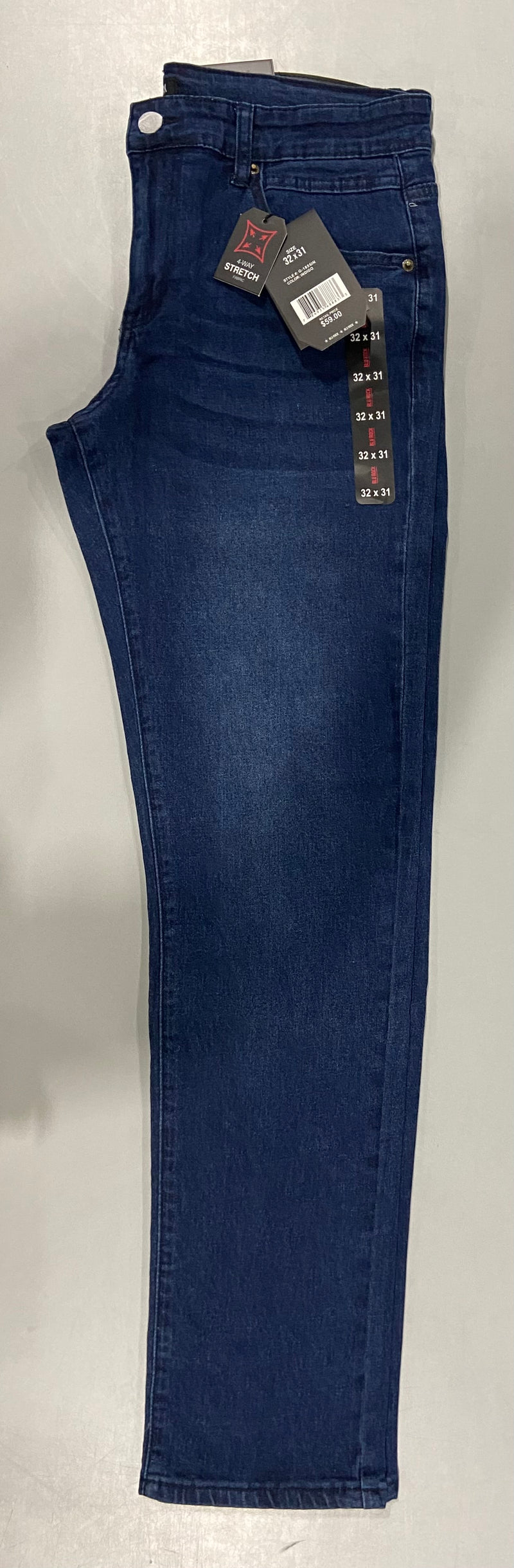 LEVI'S MEN'S 4-WAY STRETCH SLIM FIT STRAIGHT EJ2 DARK WASH - MEN 32X31 - INDIGO - Brand New