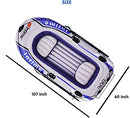 EPROSMIN 4 Person Inflatable Boat Canoe 【Blue+Gray】 9FT Raft Inflatable Kayak - Brand New