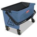 RUBBERMAID COMMERCIAL PRODUCTS MOR BUCKET AND WRINGER 7 GAL CASTERS BLUE - Like New