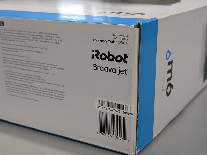 IROBOT BRAAVA JET M6 6113 ULTIMATE ROBOT MOP WI-FI CONNECTED - GRAPHITE - Brand New
