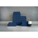 BIBB HOME 12 PIECE EGYPTIAN COTTON TOWEL SET - DEEP BLUE - Brand New