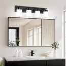 LKHF 4-LIGHT BATHROOM LIGHT FIXTURES, 27" - BLACK - Brand New