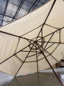 CALIFORNIA UMBRELLA 10FT MARENTI WOODEN SUNBRELLA PATIO - ANTIQUE BEIGE - Like New