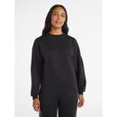 AVIA WOMEN'S LUXE FLEECE CREWNECK SWEATSHIRT - SIZE: WOMEN 2XL - BLACK SOOT - Brand New