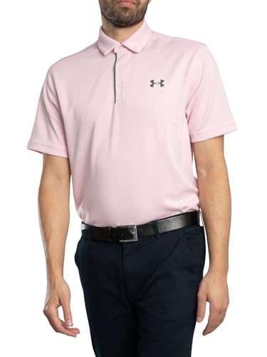 Under Armour Men's Tech Golf Polo Light Pink Size XL - Like New