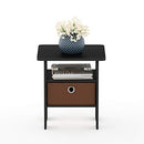 Furinno ANDREY Square Side Table, End Table, Night Stand, Americano - Brand New