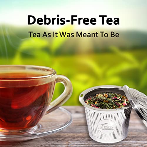 CHEFAST TEA INFUSER FOR LOOSE TEA, SET OF 2 LARGE CUP & SCOOP, REUSABLE. - Like New