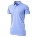 GALAXY BY HARVIC MEN'S DRY FIT MOISTURE-WICKING POLO SHIRT LARGE LIGHT BLUE - Brand New