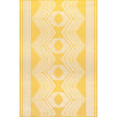 NULOOM 5FT X 8FT LOOMED RECTANGULAR AREA RUG - YELLOW/WHITE - Like New