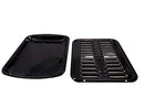 GE WB48X10056 Broiler Pan&Rack Large 12-3/4 x 16-1/2 Black - Brand New