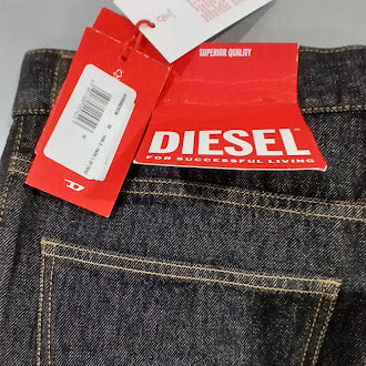 DIESEL 1995 SLIM FIT MID WAIST STRAIGHT LEG JEANS BLACK/DARK GRAY SIZE: 32 X 32 - Brand New