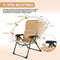 KINGCAMP RECLINING CAMPING FOLDING CHAIR PADDED LUMBAR SUPPORT - CA-1KHAKI - Brand New