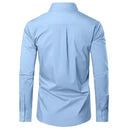 JAMES TAILOR DRESS SHIRT JMLS-350LB - SIZE: MEN XL - LIGHT BLUE - Brand New