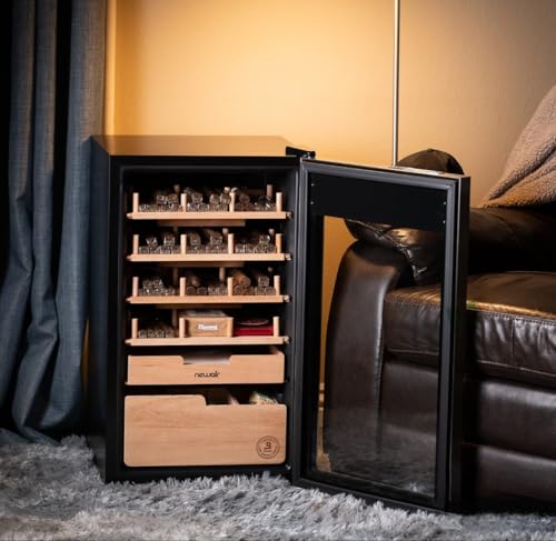 NEWAIR X BOVEDA 500 COUNT ELECTRIC CIGAR HUMIDOR - STAINLESS - Scratch & Dent