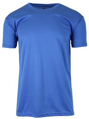 Galaxy by Harvic Men's Moisture-Wicking Wrinkle Free Tee - Size: XL - Blue - Brand New