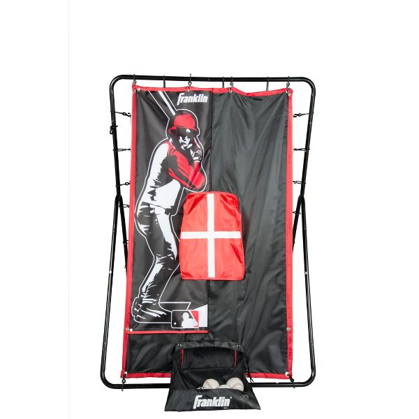 FRANKLIN SPORTS MLB 3-WAY RETURN WITH TARGET - BLACK/RED - Like New