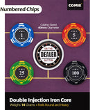 Comie Clay Poker Chips, 400PCS 14 Gram Chip Set with Deluxe Travel Case YC0002 - Like New