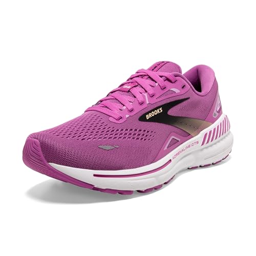 BROOKS WOMEN’S ADRENALINE GTS 23 RUNNING SHOE - ORCHID/BLACK/PURPLE - SIZE 6.5 - Like New