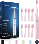 7AM2M Sonic Electric Toothbrush, Rechargeable,5 Adjustable Modes - Pink Like New