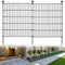 RICHMEN 10 PANELS GARDEN FENCE DOG, 32IN H X 23.6FT L FENCING - BLACK - Like New