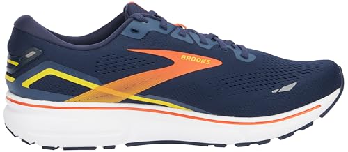 1103931D442 BROOKS MEN GHOST 15 NEUTRAL RUNNING SHOE NAVY/YELLOW SIZE 11 - Like New