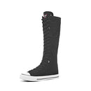 ANUFER MOMUK WOMEN'S KNEE HIGH BOOTS - SIZE: WOMEN 9 - BLACK/WHITE - Like New