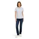 SYDER SPYDER WOMENS WEEKENDER PLATED SHORT SLEEVE JERSEY POLO TOP - MIST BLUE - Brand New