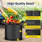 IPOWER 5 PACK 10 GALLON GROW BAGS GARDEN PLANTS NONWOVEN FABRIC POTS - BLACK - Brand New