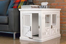 ZOOVILLA MERRY PRODUCTS TRIPLE DOOR MEDIUM DOG CRATE, COLOR WHITE - Like New