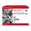 OFFICE DEPOT REMANUFACTURED CYAN TONER CARTRIDGE REPLACEMENT FOR HP 206A, W2111A - Like New