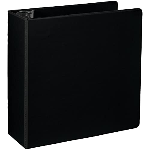 OFFICE DEPOT BRAND DURABLE VIEW D-RING BINDER 4" RINGS 39% RECYCLED - BLACK - Like New