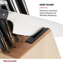 KitchenAid Gourmet Forged Triple Rivet Knife Block Set KO14STSNBXOBT - Black - Like New