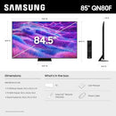 SAMSUNG 85” QN85QN80FDFXZA CLASS SERIES 4K NEO QLED SMART TV - BLACK - Like New