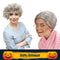 CUPOHUS OLD LADY COSTUME SET GRANDMA WIG CAP MADEA GRANNY GLASSES EYEGLASS - Like New
