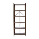 Origami 6 Tier Classic Stamped Steel Bookcase Shelf Organizer Rack - Bronze - Like New